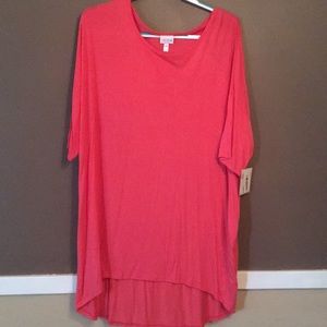 LuLaRoe Tops - Coral 2XL Irma Tunic NWT LuLaRoe Tops - Coral 2XL Irma Tunic NWT
